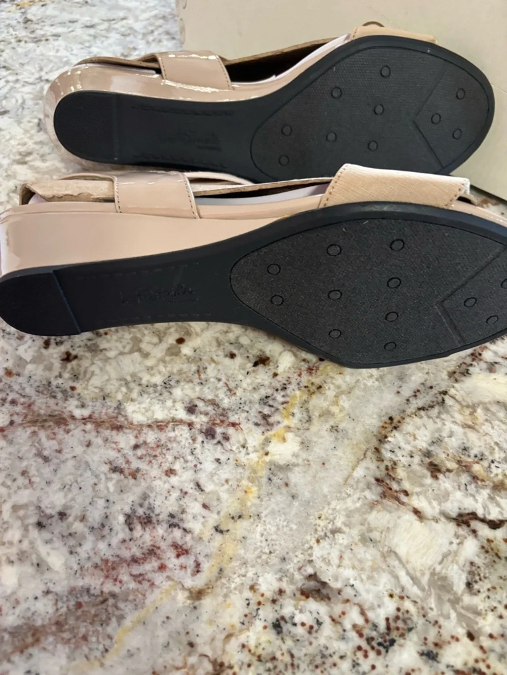 Life Stride Beige Open-Toe Slide Sandals - Picture 4 of 8